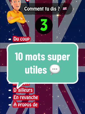 A post by @1min.de.voc on TikTok caption: Voilà 10 mots pour progresser et avoir un anglais fluide 💬🇬🇧 #anglaisfacile #apprendrelanglais #quizanglais #anglaisvsfrancais #profdanglais #apprendssurtiktok 