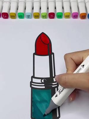 A post by @coloringaasmr on TikTok caption: Coloring ASMR 💄 #asmr#coloring#coloringbook#colorwithme#satisfyingvideo#relaxingvideos