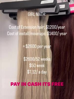 A post by @classysassysalontx on TikTok caption: It makes sense to me 🤷🏻‍♀️😅 #girlmath 