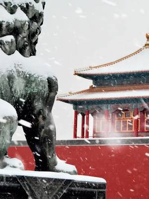 A post by @beautiful7710 on TikTok caption: snowy forbidden city #beijing #snow #ziyue 