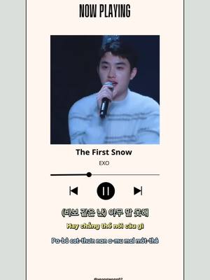 A post by @yeongwonn02 on TikTok caption: Sắp giáng sinh ròi nè🎄#tienghan #hoctienghan #korean #learnkorean #xuhuong #fyp #lyrics #exo #thefirstsnow 