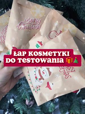 A post by @effcia90 on TikTok caption: Zostań testerką kosmetyków 🎁  odbierz w prezencie wybrany box 😘  Napisz MAKUP lub PIELĘGNACJA w komantarzu, a prześlę Ci szczegóły odbioru ✨ #rozdanie #swieta #prezentnaświęta #rozdaniekosmetyczne #testujkosmetyki