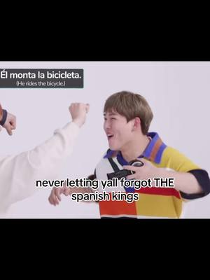 A post by @honey_j00 on TikTok caption: fun fact mx invented the spanish language #monstax #monbebe #monstaxfunny #monstax_official #monstax몬스타엑스 #kpopfypシ #kpop