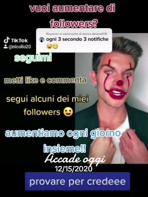 A post by @nicollo20 on TikTok caption: #accadeoggi #aumentiamofollower #nicofollowers #livedicrescita🔝️ 