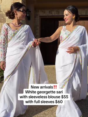 A post by @kreative_boutique on TikTok caption: Please DM us on insta to purchase! 🥰 #kreativeboutique #fyp #dallas #texas #usa #foryoupage #sari #whitesari #euless 