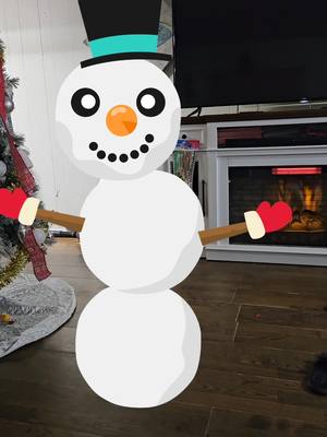 A post by @thatmimi919 on TikTok caption: I was determined to build the perfect snowman ⛄️ 🤣 #fyp #lol #buildasnowman #frozen #humor #funny #foryoupage 