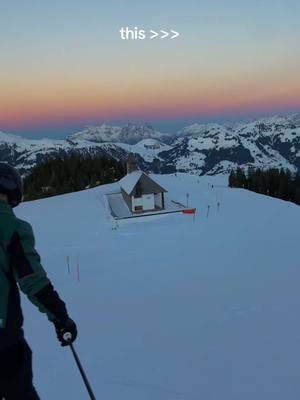 A post by @tobsft on TikTok caption: my roman empire ⛷️ #sunset #skiing #kitzbühel #ski 