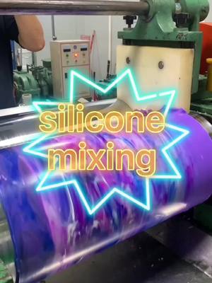 A post by @ycsiliconerubberseal on TikTok caption: Purple+white+pink=？#siliconeproducts #colormixing #siliconemanufacturer #silicone 