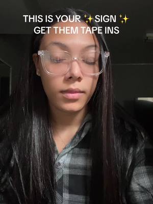 A post by @mixxbabyy on TikTok caption: This is my second time and I’m OBSESSED🤭 #tapeinextensions #tapeins #hairtok #hairstyle #fyp 