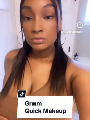 A post by @camillevaughn93 on TikTok caption: GRWM Quick beat to go to target! #fyp #makeup #grwm #morningroutine #makeuptutorial #makeuphacks #skincare #snailmucin 