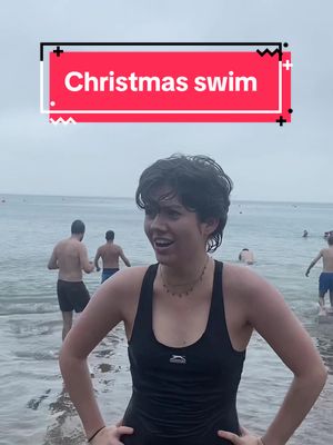 A post by @plants.n.stuff on TikTok caption: Taking part in a Jersey Christmas tradition for the first time #jerseyci #lgbt #seaswim #fyp #nonbinary #foryoupage 