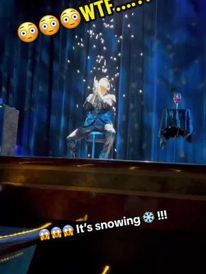 A post by @rjcan2 on TikTok caption: OMFG 😱 its snowing ❄️!!! WTF #wtf #magic #magician #magicians #magiciansoftiktok #magicshow #stageshow #magictrick #snowing #snow #crazy 