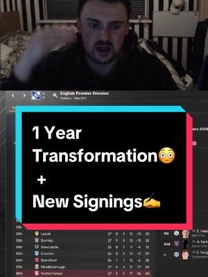 A post by @kierankirk07 on TikTok caption: 1 year transformation after that *LAST DAY* drama😱 With new signings! #footballmanager #fm24 #footballmanager24 #fmtok #epl #gtfc #fm24tactics 