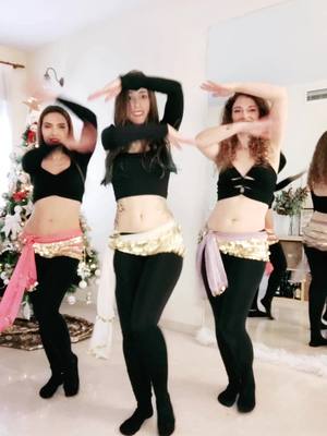 A post by @tharsisbellydance on TikTok caption: We started the year dancing! and you? @Shahla Sousa @Paula BellyDina #bellydancer #danzaarabe #spain #sevilla  #bellydancecompany #bellydance #danzadelvientre #danzaoriental #rakssharki #tiktokbellydance #orientaldance #lovebellydancing 