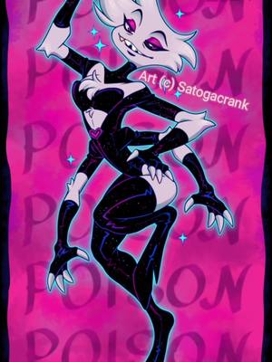 A post by @satogacrank on TikTok caption: #hazbinhotel #hazbinhotelangeldust #angeldust #hazbinhotelpoison #timelapse #fanart 