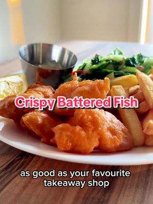 A post by @mumlife_edition on TikTok caption: These fish cocktails are crispy, packed with flavour, and easier than you think. YOU NEED: - 2 cups plain flour - 1.5 cups cornflour - 1 heaped tablespoon each: paprika, onion powder, garlic powder, lemon pepper, cajun, salt - 2 teaspoons black pepper - 600ml refrigerated soda water (cold is key to the crisp) - 1.5kg white flaky fish fillets (I used basa because it tastes the least like the ocean 😂) - Oil for deep frying HOW: - Combine the flour, cornflour, and all seasonings; ensure it’s mixed well - Reserve 1 cup of this seasoned flour - Slowly whisk in the soda water until you achieve a smooth, lump free batter - Coat your fish in the dry seasoned flour, then into your batter and straight into hot oil - Deep fry for 3-4 mins each side over a medium heat - Serve with chips, salad, lemon wedges and tartar sauce to make this the complete classic #batteredfish #crispy #fakeaway 