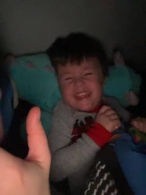 A post by @brooklarson on TikTok caption: Late night laughing with my boy🩷 #cutie #toddler #Love #learning #growing #memories #laughing #momandson #boymom 