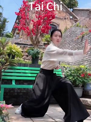 A post by @sunchkkqqs8 on TikTok caption: tai chi #taichi #taichinh #hot #chinesekongfu #girlpower #foryou #hotmoves