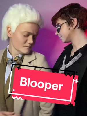 A post by @bluewhocosplays on TikTok caption: Well thank you good sir #goodomens #goodomenscosplay #aziraphale #goodomensaziraphale #aziraphalegoodomens #aziraphalecosplay #goodomensaziraphalecosplay #goodomensaziraphalecosplayer #crowley #crowleygoodomens #goodomenscrowley #crowleycosplay #goodomenscrowley #goodomenscrowleycosplay #goodomenscrowleycosplayer #ineffablehusbands #ineffablehusbandscosplay  #angel #demon #blooper #cosplayblooper 