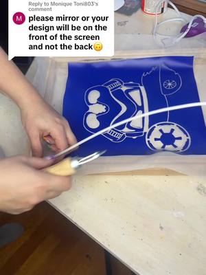 A post by @eladrellboutique on TikTok caption: Replying to @Monique Toni803 you get more longevity out of your screen print this way #screenprintingshirts #screenprintwithcricut #circut #cricuthacks #cricuthack #DIY #disneyworld #disneytrip #starwars #stormtrooper 