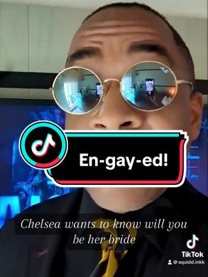 A post by @squidd.inkk on TikTok caption: Engagement video without my fiancée's part in it. Obviously I said yes! #themagicians #proposal #ember #deanfogg #margo #plover #fen #kady #bigfan #lesbians #Love #engayed #imsolucky @Chelsea DuChamp 