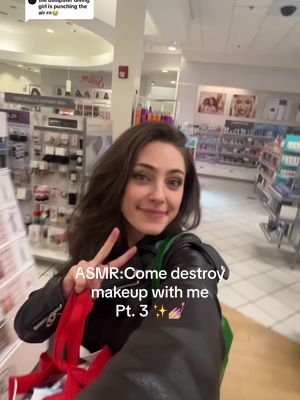 A post by @lianafromomegle on TikTok caption: Replying to @mariana🌟. Asmr: come destroy makeup with me pt. 3 #ulta #ultaemployee #makeupdestruction #ultadamages #makeupasmr #asmr 