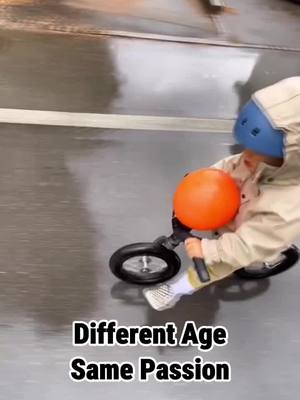 A post by @anon_biker on TikTok caption: Different age, same passion... 🏍️🥰 #biker #bikelife #bikegirl #growup #passion #edit #motorcycle