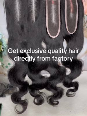 A post by @goodhairfactorycom on TikTok caption: Goodhairfactory is a premium hair manufactuar in china. Provide top quality products and survice to distributors   Contact information in bio