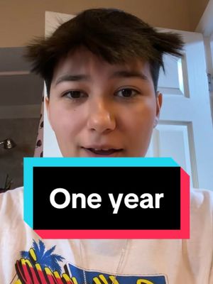 A post by @dylanofarliz on TikTok caption: #greenscreenvideo one year on Testosterone #foryou #fyp #trans #ftm 