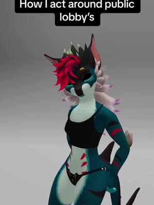 A post by @ll_ashen_ll on TikTok caption: Whole different side #furry #vrc #vrcfurry #fyp #vrchat #nardo #nardodragonvrc #nardodragon #fullbody 