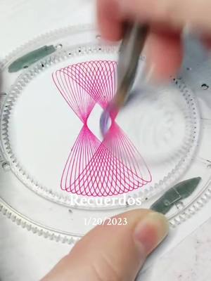 A post by @nemrakiram on TikTok caption: #Recuerdos #spirographart #espirografo #spirograph #spirographdrawings #fyp 