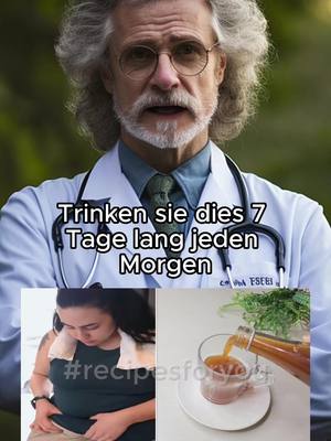 A post by @doktorhoffmann on TikTok caption: Trinken Sie dies sieben Tage lang jeden Morgen und Ihr Bauchfett wird vollständig schmelzen #gesundheit #gesundheitstipps #bauchfett 