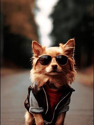 A post by @ttde342 on TikTok caption: Rev up your excitement as our trendsetting pet kicks it up a notch! |#dogs #pet #cat 