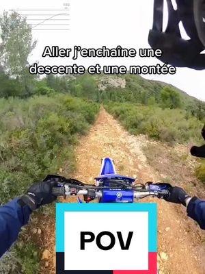 A post by @27_enduro on TikTok caption: Encore un POV enduro de qualité, on dirait pas mais le debut de la montée grimpe bien 📈 #enduro #motocross #moto #dirtbike #yamaha #fyp #cejour-là 