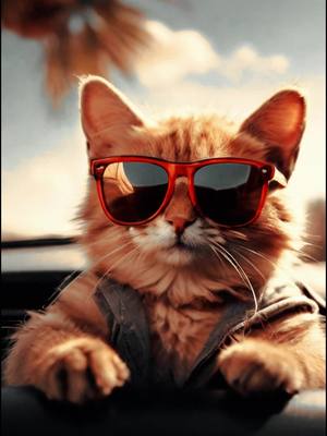 A post by @ttde342 on TikTok caption: Road Trip Royalty: Pet's Stylish Drive #dogs #pet #cat 