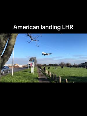 A post by @speedbird08 on TikTok caption: #american#772#lhr#27l#avation#travel#