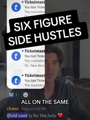 A post by @bloomism on TikTok caption: Six figure side hustles: ticket reselling 🎟️  #reselling #reseller #resell #fliplife #hustle #entrepreneur #garyvee #sidehustle #sidehustles #seatsecurepartner #seatsecureio @seatsecure 