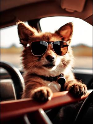 A post by @ttde342 on TikTok caption: Pet Drive-In: Sunglasses Edition!#dogs #pet #cat 