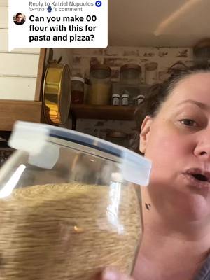 A post by @3dogurbanhomestead on TikTok caption: Replying to @Katriel Nopoulos 🧿 כתריאל 🪬 #3dogurbanhomestead #homestead #noprocessedfoods #fyp #wholegrainonly #freshmilledflour #ancientgrains #wheatberries #farmhousekitchen #yum #fromscratch #grainmill #cookies #00flour 