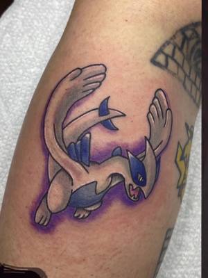 A post by @rottenranditattoo on TikTok caption: POKEMON ! get wat you get has been updated with dope new pokemon! if you want one its only $150 draw of the pokeballs !! and seasonally updated !! #femaletattooartist #femaleownedshop  #baltimoretiktok #baltimoretattooartist #lugiatattoo #lugia #pokemontattoo #pokemon 