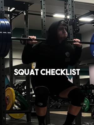 A post by @reecelemozzcoaching on TikTok caption: Squat checklist