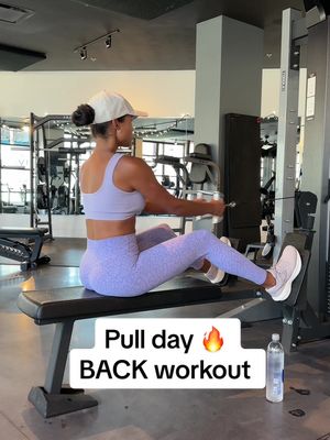 A post by @strong_mom on TikTok caption: PULL DAY 🔥 BACK WORKOUT Nothing will make you feel better than a good workout and that’s why we’re here 🙋🏾‍♀️ Make sure to hit save 🏷️ and give it a try later!! The workout: 💜Seated cable row 3x15 💜Single arm DB row 3x10 each side 💜Underhand barbell row 3x8 💜Rear delt pull on incline bench 3x10 #strongmom #aabodyfit #backday #backworkout #backattack #gymmotivation #lift #beastmode #fitmom #personaltrainer #fitnessgoals #gymgoals #mindovermatter 