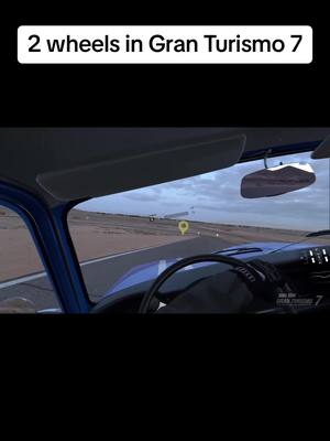 A post by @psuslov on TikTok caption: How do you call this type of driving?😅 #gt7 #psvr2 #granturismo7 #2wheels 