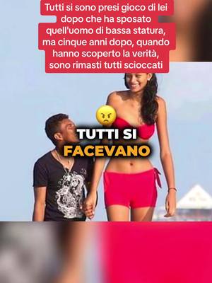 A post by @storieattuali on TikTok caption: Tutti si sono presi gioco di lei dopo che ha sposato quell'uomo di bassa statura, ma cinque anni dopo, quando hanno scoperto la verità, sono rimasti tutti scioccati. #apprendresurtiktok #storiavera #derisione