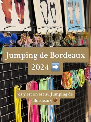 A post by @au_galon on TikTok caption: JUMPING DE BORDEAUX 🤎 Vous y allez ? 👌🏼 #jumpingdebordeaux #cheval #personnalise #chevalpersonnalise #dessincheval #augalon