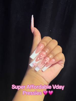 A post by @princesscutvv on TikTok caption: Yall got Valentines day nails yet ? 💗💗  #pressonnails #valentinesdaynails #frenchtippressons #pressontutorial 