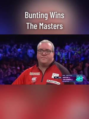 A post by @darts___ on TikTok caption: Get in lad #foryou #fyp #darts #masters #2024 #stevenbunting #bunting #mvg #win #foryoupage 