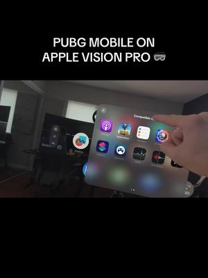 A post by @wynnsanityy on TikTok caption: PUBG MOBILE on APPLE VISION PRO #Wynnsanity #PUBG #pubgmobile #Apple #AppleVisionPro #VisionPro #Gaming #fyp 