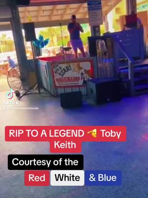 A post by @mattstephensmusic on TikTok caption: Country music lost another legend last night. 😩 RIP Toby Keith 🙏🏽 Your legacy will live on! 💪🏽💪🏽#mattstephensmusic #countrymusic #tobykeith #foryou #foryoupage #fyp 