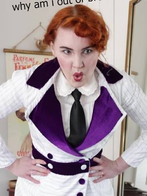 A post by @rachelmaksy on TikTok caption: trying on Rose's Boarding Suit! (note to self: Shoes BEFORE corset 😅) #titanic #cosplay 